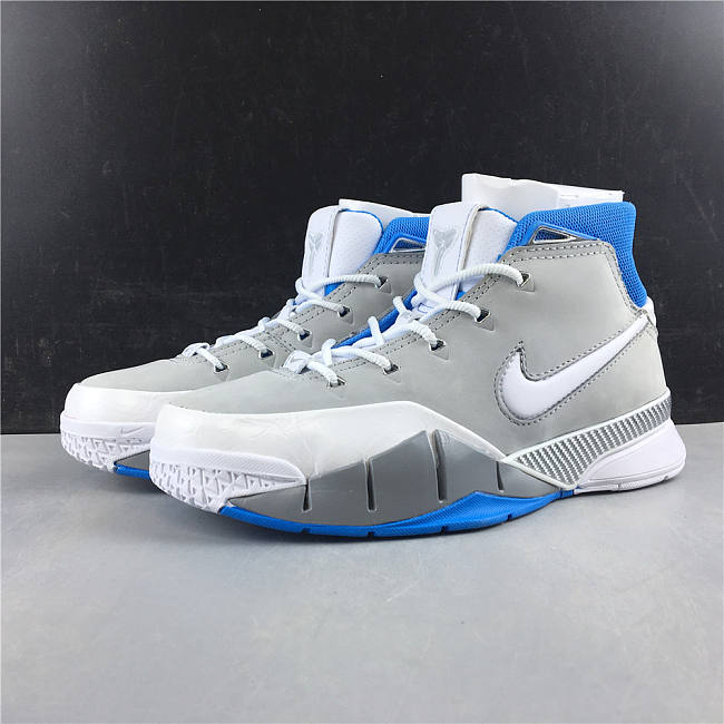 Nike KoBe ZK1 White Gray Blue USA AQ2728-001 - 1