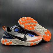 Nike React Element 87 Thunder Blue/Total Orange AQ1090-004  - 3
