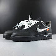 Nike Air Force All Black Silver Hook Orange AV5210-001 - 1