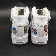 Nike Air Force 1 Mid Supreme NBA White AQ8017-100 - 2