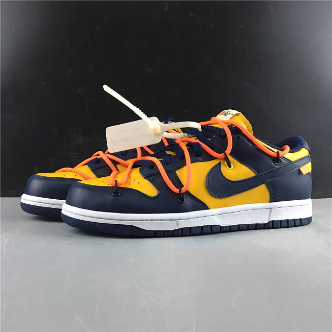 Nike Dunk Low Off-White Gold Midnight Navy CT0856-700 - 1