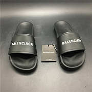 Balenciaga Logo Leather Slip-on Sandal - 2