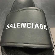 Balenciaga Logo Leather Slip-on Sandal - 6