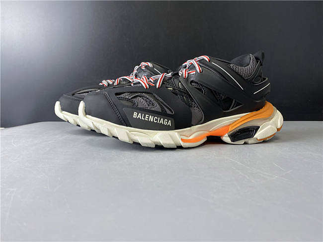 Balenciaga Track Trainers Black White Orange - 1