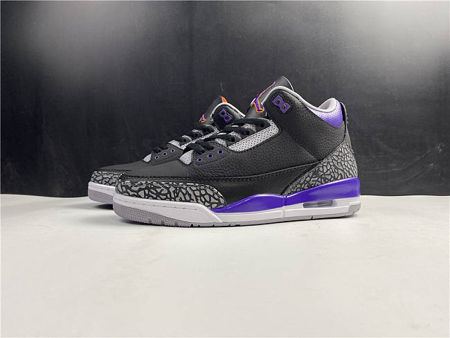 Air Jordan 3 Retro Black Court Purple CT8532-050  - 1