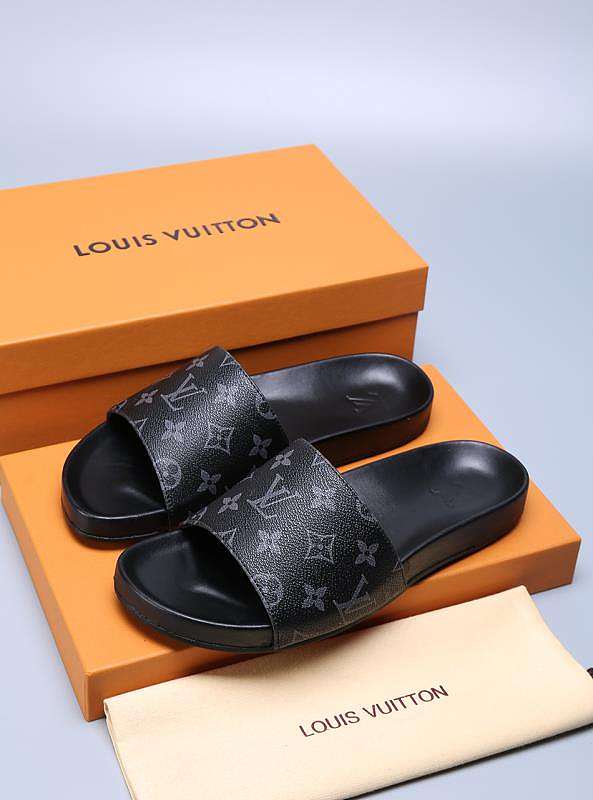 Black Louis Vuitton Slide - 1