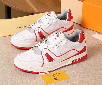 Louis Vuitton LV Trainer Sneaker White Red