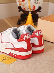 Louis Vuitton LV Trainer Sneaker White Red - 2