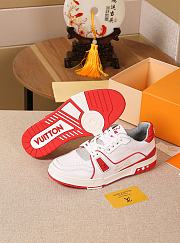 Louis Vuitton LV Trainer Sneaker White Red - 4