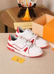 Louis Vuitton LV Trainer Sneaker White Red - 6