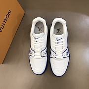 Louis Vuitton LV Trainer Sneaker Low Blue White - 4