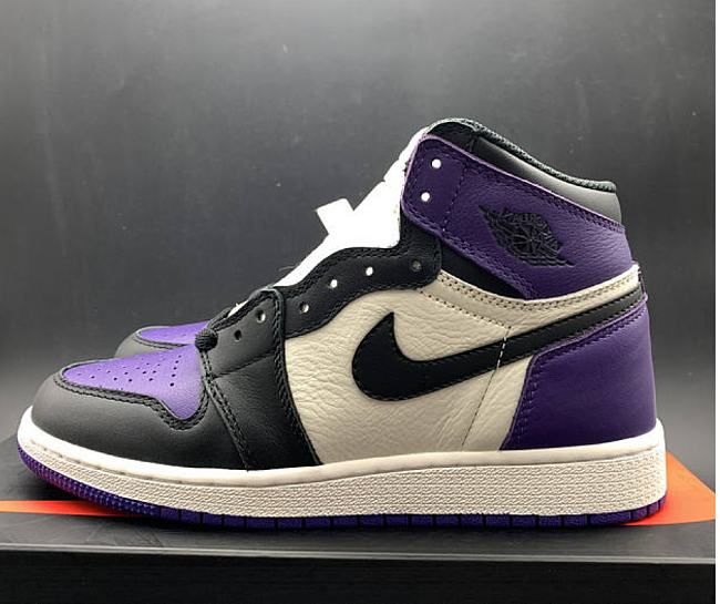 Air Jordan 1 Court Purple Black 555088-501  - 1