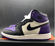 Air Jordan 1 Court Purple Black 555088-501  - 1
