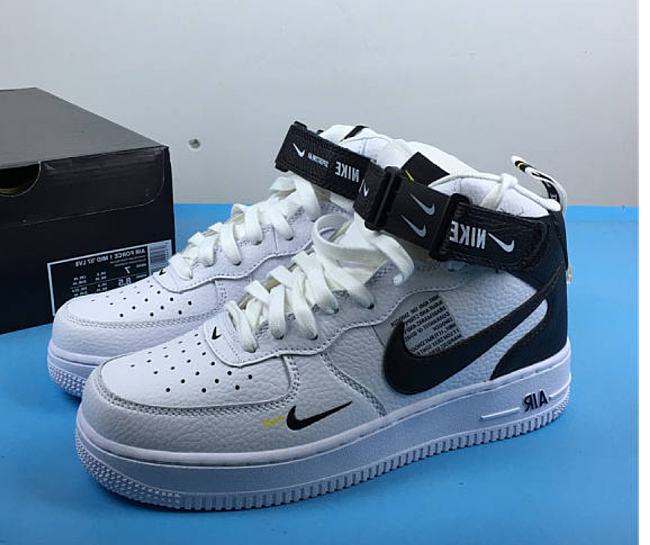 Nike Air Force 1 Mid Utility White Black 804609-103  - 1