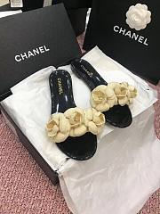 Chanel PVC Slides with Camellia Flowers - 1