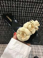 Chanel PVC Slides with Camellia Flowers - 6
