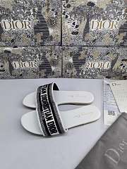 Dior Dway Slide Deep White Embroidered Cotton - 3