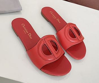 Dior D-Club Slide Red Calfskin
