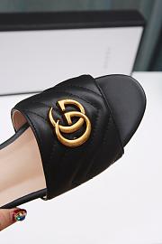 Gucci Black Matelassé GG Jolie Sandals - 3