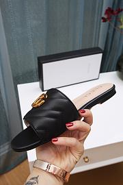 Gucci Black Matelassé GG Jolie Sandals - 2