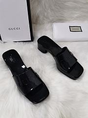 Gucci Light Black Rubber Slide Sandal - 6