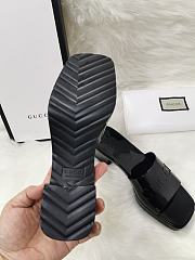 Gucci Light Black Rubber Slide Sandal - 2