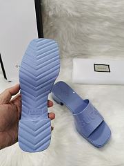 Gucci Light Purple Rubber Slide Sandal - 6