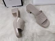 Gucci Light White Rubber Slide Sandal - 6