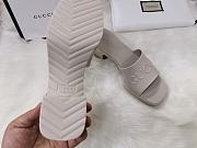 Gucci Light White Rubber Slide Sandal - 4