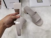 Gucci Light White Rubber Slide Sandal - 5