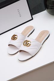 Gucci White Matelassé GG Jolie Sandals - 5