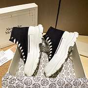 Alexander McQueen Tread Slick Low Lace Up Boots Black White 611706W4MV21070 - 6