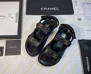 Chanel 21C Dad Sandal Black Caviar Gold CC Logo Dad Sandal - 3