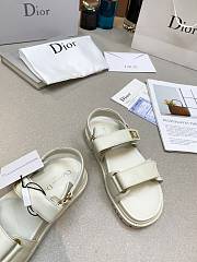Dior Dioract Sandal White Lambskin KCQ547LAB_S03W - 6