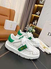 Dior-ID Sneaker White and Green Calfskin and Rubber KCK278BCR_S31W - 4