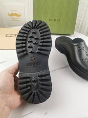 Gucci Women's Platform Perforated G Sandal Black Rubber 663577JFB001000 - 4