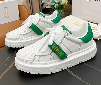 Dior-ID Sneaker White and Green Calfskin and Rubber KCK278BCR_S31W