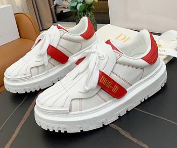 Dior-ID Sneaker White and Red Calfskin and Rubber KCK278BCR_S30W