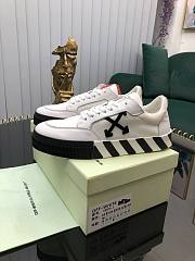 Off-White Vulcanized Leather Low Top Sneaker White - 1