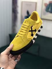 Off-White Vulcanized Leather Low Top Sneaker Yellow - 2