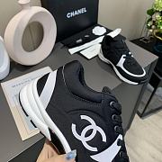 Chanel Women's Black Low Top Logo Sneaker - 5