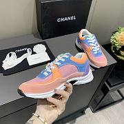 Chanel Women's Orange Low Top Logo Sneaker - 3