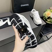 Chanel Women's White Low Top Logo Sneaker - 6