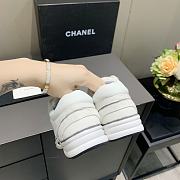 Chanel Women's White Low Top Logo Sneaker - 5