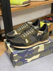 Valentino Garavani Camouflage-Pattern Rockrunner Sneakers Green YS0723QRK - 1