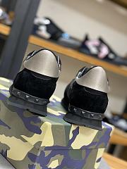 Valentino Garavani Rockrunner Metallic Camouflage-Print Sneakers Black YS0723NTA - 5