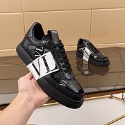 Valentino Garavani VL7N Sneaker in Banded Calfskin Leather Black - 5