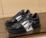 Valentino Garavani VL7N Sneaker in Banded Calfskin Leather Black - 1