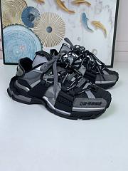 Dolce Gabbana Mixed-Materials Space Sneakers Black Silver - 6