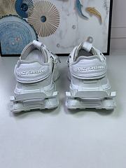 Dolce Gabbana Mixed-Materials Space Sneakers White Silver - 2